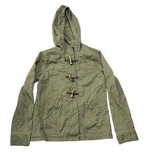 Mossimo Women's Size Small Green Military Hoodie Jacket